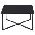 COUCHTISCH in Metall, Glas 80/80/45 cm  - Schwarz, Design, Glas/Metall (80/80/45cm) - Carryhome