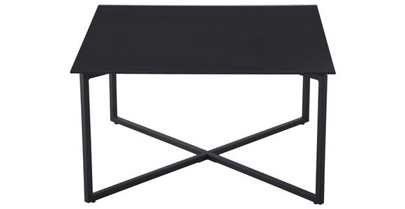 COUCHTISCH ESG 80/80/45 cm quadratisch Schwarz - Schwarz, Design, Glas/Metall (80/80/45cm) - Carryhome