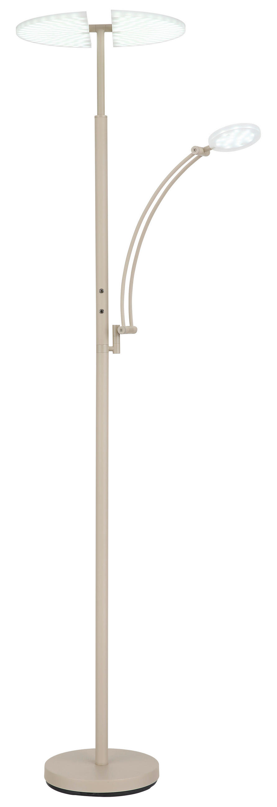 LED-STEHLEUCHTE Tirana 80/40,5/183 cm  - Sandfarben/Schwarz, Design, Kunststoff/Metall (80/40,5/183cm) - Globo