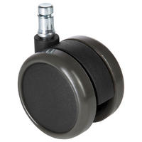 DREHSTUHLROLLE 5-teilig  - Schwarz, Basics, Kunststoff/Metall (5/7/6,5cm) - MID.YOU