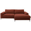 ECKSOFA in Flachgewebe Rostfarben  - Rostfarben/Schwarz, Design, Textil/Metall (253/177cm) - Dieter Knoll
