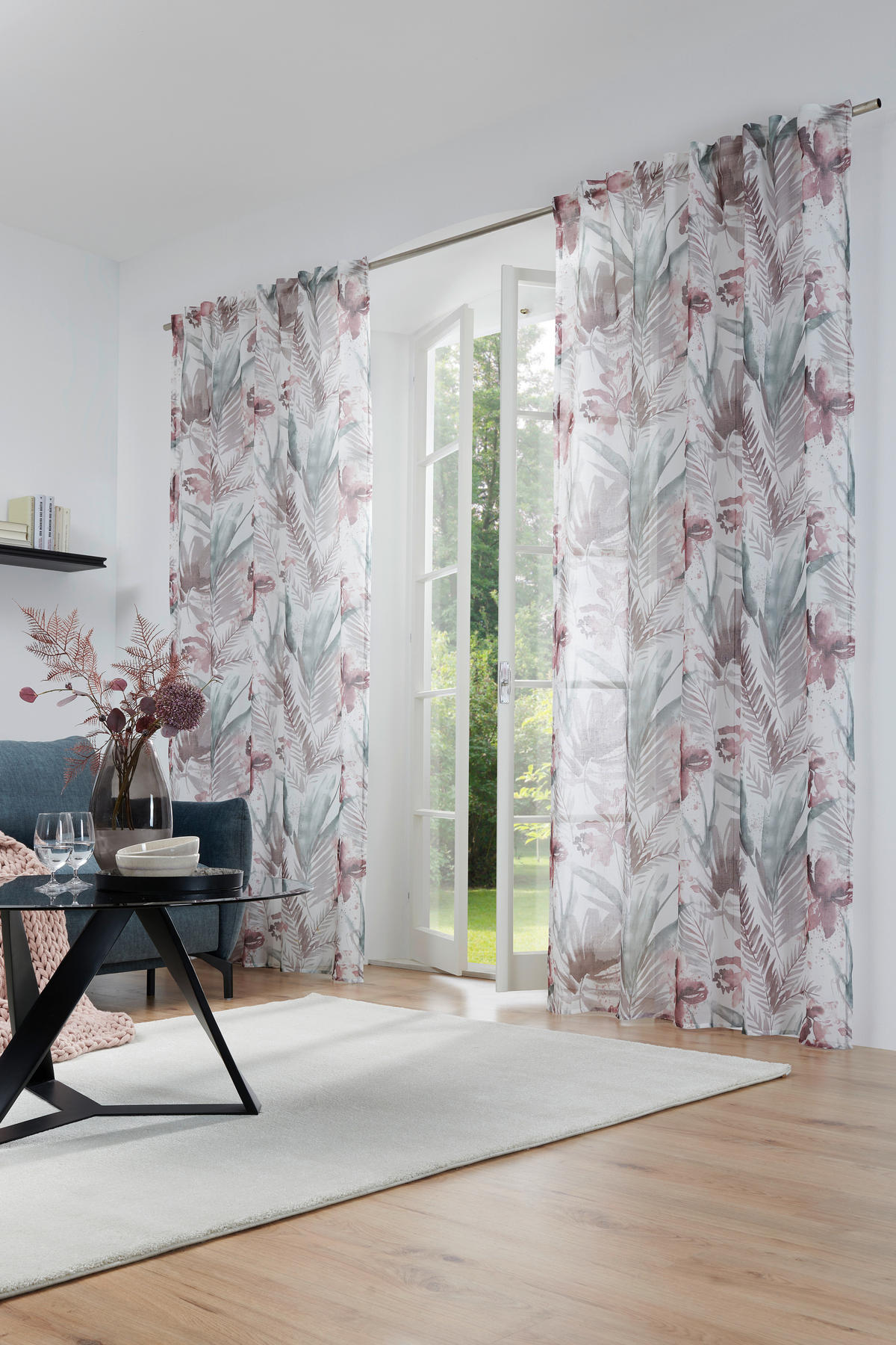 FERTIGVORHANG halbtransparent  - Aubergine, Konventionell, Textil (140/245cm) - Esposa