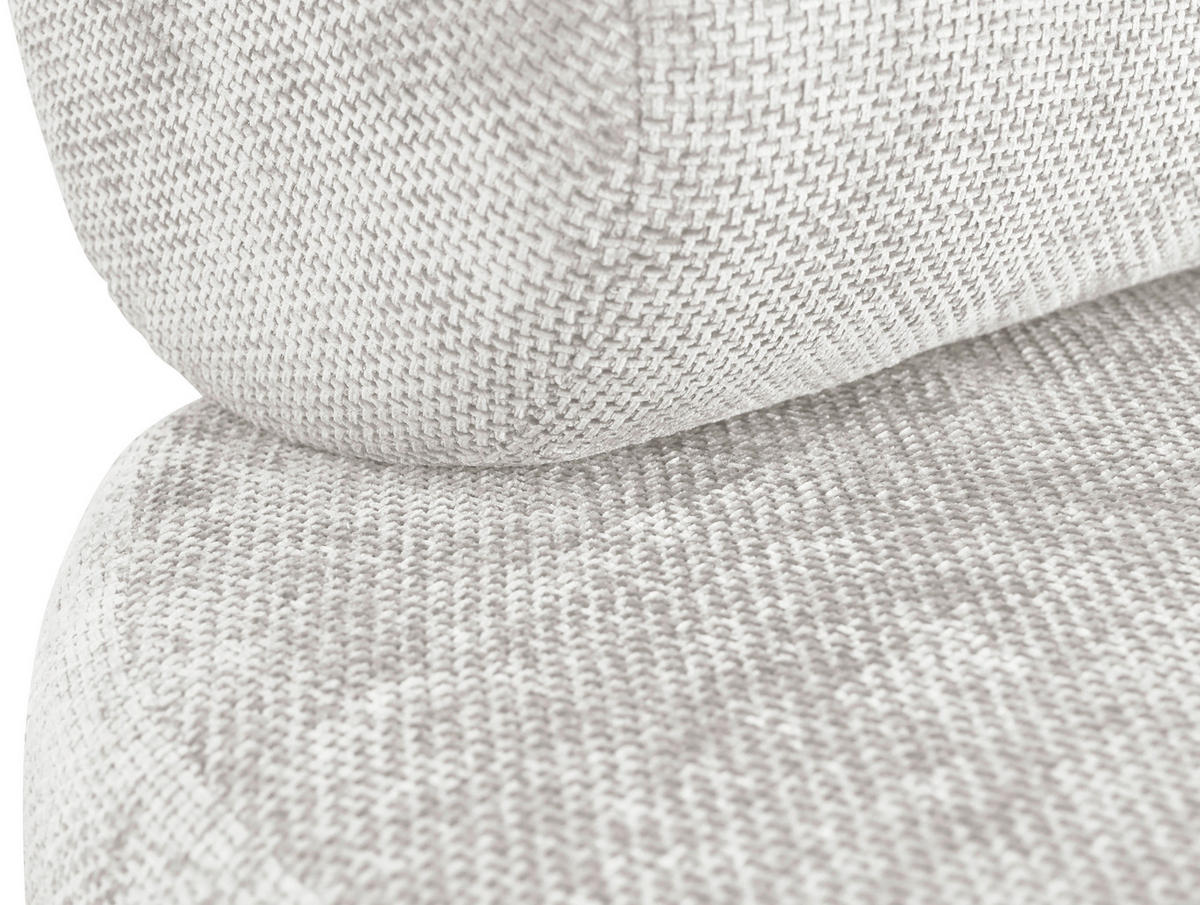 SESSEL in Struktur Weiß  - Schwarz/Weiß, Basics, Textil/Metall (88/70/88cm) - Livetastic