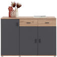 KOMMODE  in 119,9/82/34,7 cm  - Anthrazit/Schwarz, MODERN, Holzwerkstoff/Kunststoff (119,9/82/34,7cm) - Xora