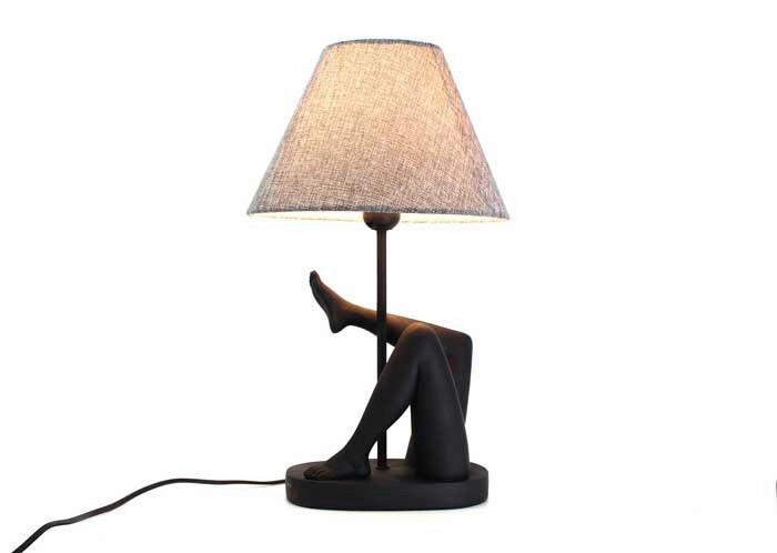 LED DÍSZLÁMPA - fekete/arany, Basics, műanyag/textil (26/26/44cm)