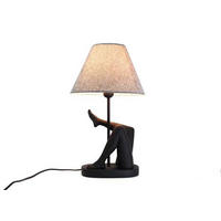 LED DÍSZLÁMPA - fekete/arany, Basics, műanyag/textil (26/26/44cm)