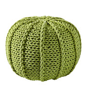POUF Textilgeflecht Grün - Grün, Design, Textil (50/35/50cm) - Carryhome