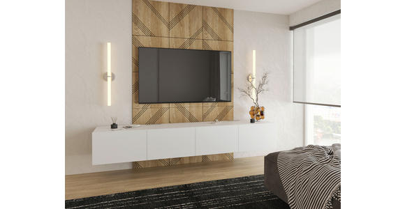 LOWBOARD Newniq  in 240/36,7/45 cm  - Weiß, Design, Holzwerkstoff (240/36,7/45cm) - Hom`in