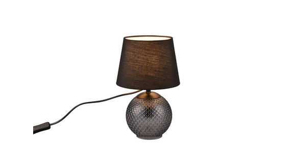 TISCHLEUCHTE 18/29 cm - Schwarz, Basics, Glas/Textil (18/29cm) - Novel