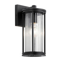 VONKAJŠIE NÁSTENNÉ SVIETIDLO, 13,7/15,7/29 cm - čierna, Konventionell, kov/sklo (13,7/15,7/29cm) - Elstead Lighting
