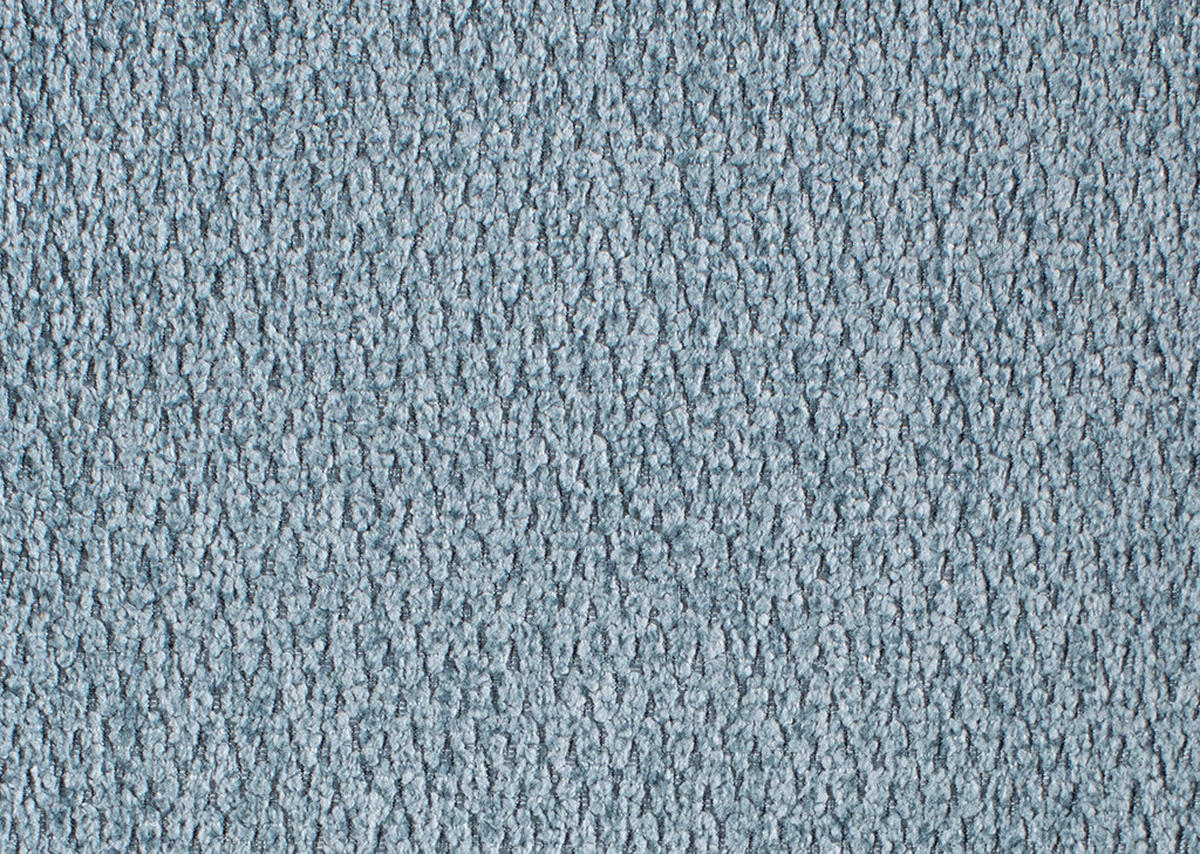 ECKSOFA in Chenille Hellblau  - Schwarz/Hellblau, Design, Textil/Metall (310/220cm) - Beldomo Style