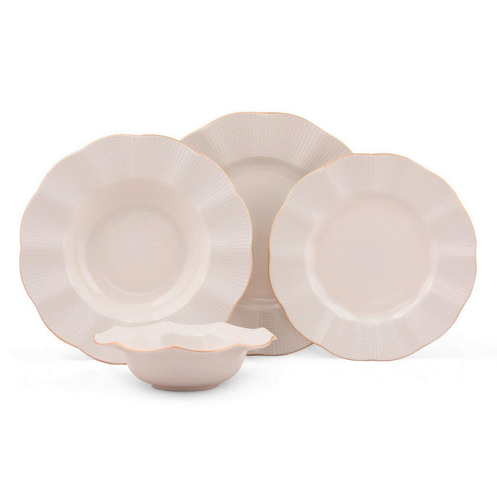 XXXL KOMBINOVANÁ SOUPRAVA, 24dílné, porcelán