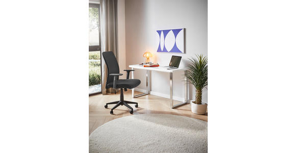 SCHREIBTISCH 120/60/76 cm  in Weiß Hochglanz  - Weiß Hochglanz/Weiß, Design, Holzwerkstoff/Metall (120/60/76cm) - Hom`in