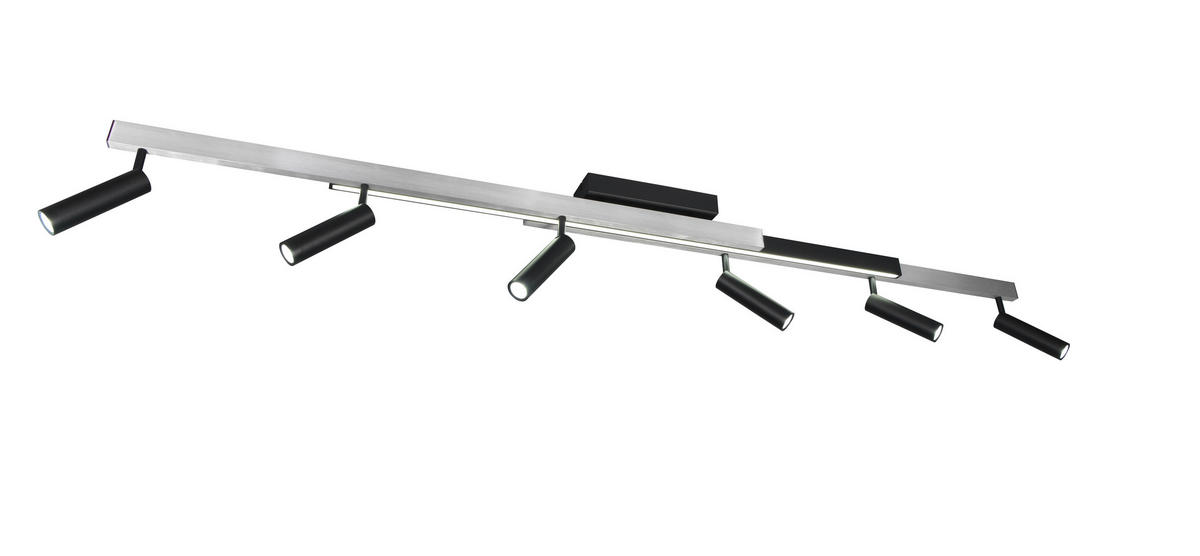 LED-STRAHLER Zeno 180/23/8,5 cm   - Schwarz/Alufarben, Basics, Metall (180/23/8,5cm) - Trio Leuchten