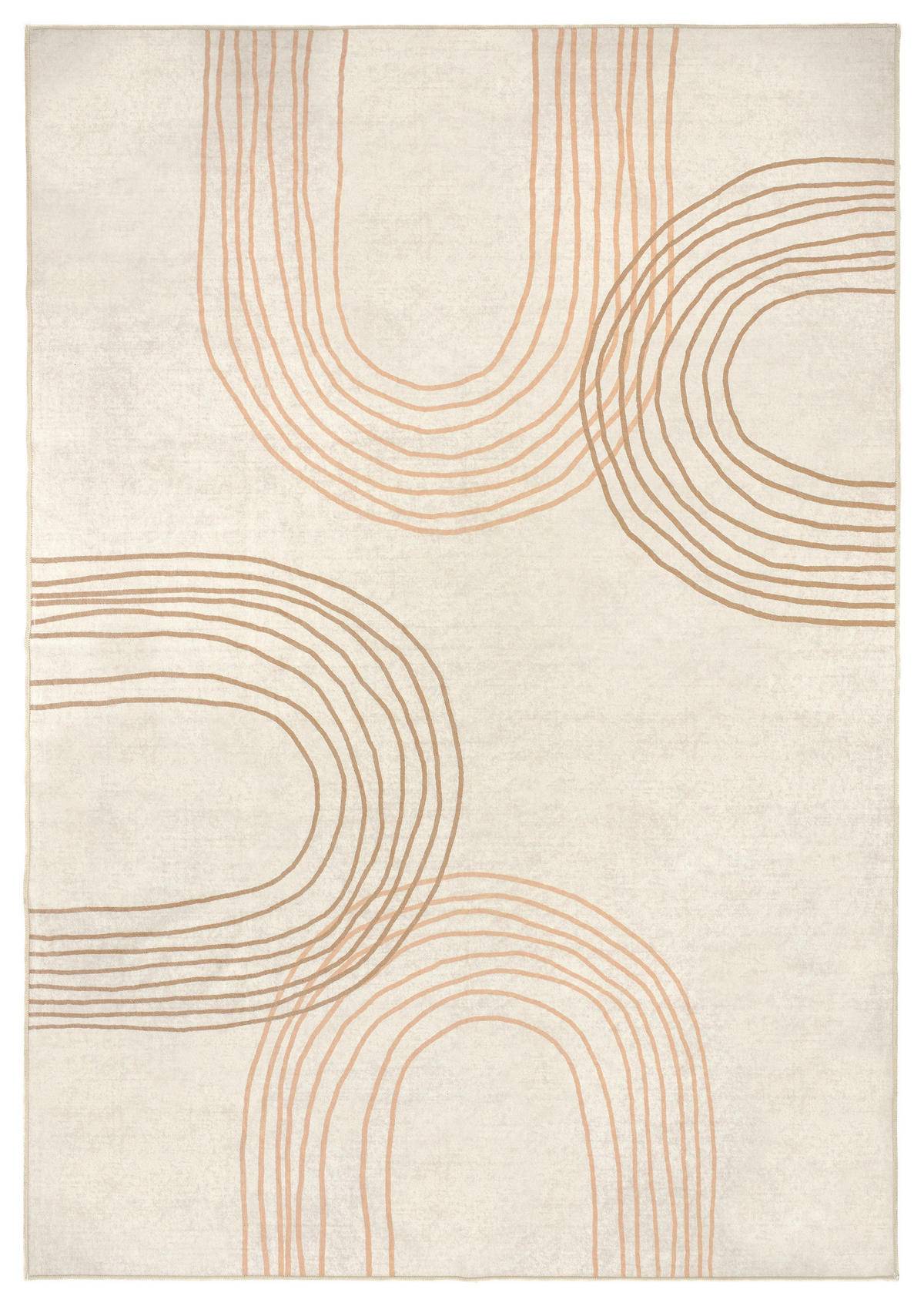 KOBEREC TKANÝ NA PLOCHO, 160/230 cm, pískové barvy, koňaková - pískové barvy/koňaková, Design, textil/plast (160/230cm) - Lindorug