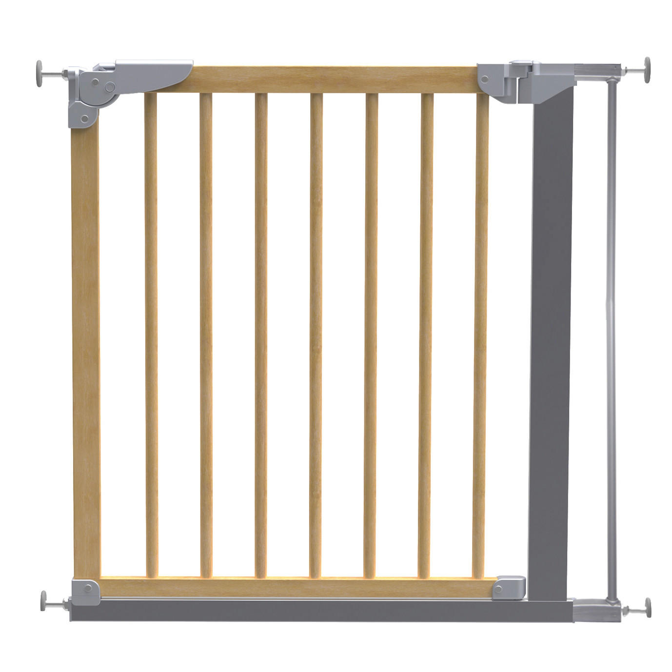 TÜRSCHUTZGITTER 82,60/71 cm  - Silberfarben/Naturfarben, Basics, Holz/Metall (82,60/71cm) - Baby Dan