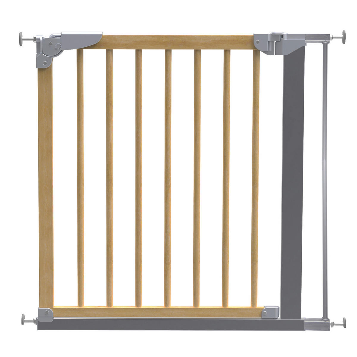 TÜRSCHUTZGITTER 82,60/71 cm  - Silberfarben/Naturfarben, Basics, Holz/Metall (82,60/71cm) - Baby Dan