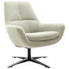 SESSEL in Bouclé Weiss  - Weiss/Schwarz, Modern, Textil/Metall (81/92/83cm) - Trendmanufaktur