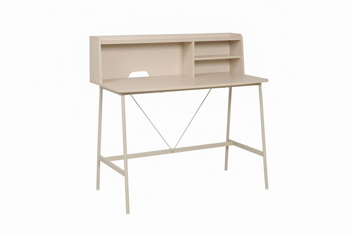 SCHREIBTISCH 115/55/106 cm  in Beige  - Beige, MODERN, Holzwerkstoff/Metall (115/55/106cm) - MID.YOU