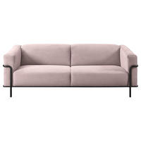 2,5-SITZER in Cord Rosa  - Schwarz/Rosa, Design, Textil/Metall (216/67/96cm) - Johann Jakob