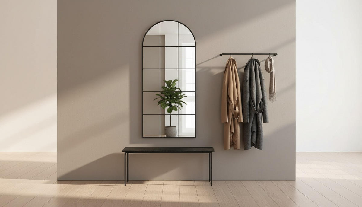 WANDSPIEGEL 65/140/2,5 cm    in Freiform  - Schwarz, Design, Glas/Holzwerkstoff (65/140/2,5cm) - Xora