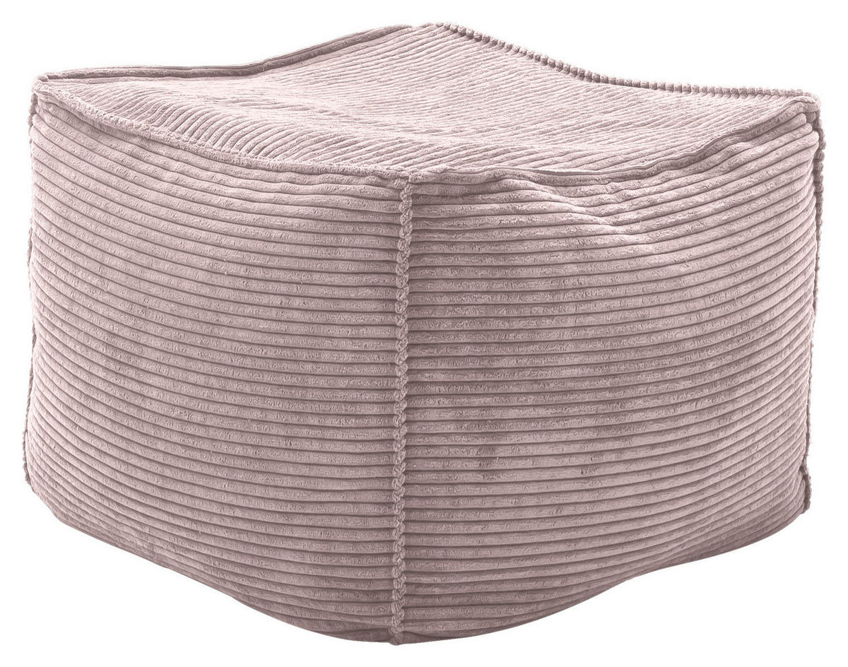HOCKER in Textil Altrosa  - Altrosa, Design, Textil (66/40/66cm) - Lomoco