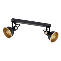 DECKENLEUCHTE Argon Lenora 19,5/14/54 cm   - Goldfarben/Schwarz, KONVENTIONELL, Metall (19,5/14/54cm)