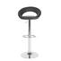 BARHOCKER in Metall, Textil Chromfarben, Schwarz - Chromfarben/Schwarz, Design, Textil/Metall (54/81,5-103,5/50,50cm) - CARRYHOME
