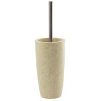 GARNITURA TOALETNE ČETKE  bež  kamen  LUXOR  - bež, Konvencionalno, kamen/metal (11/36cm) - Aquanova