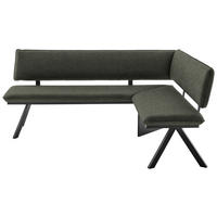 ECKBANK 190/150 cm  in Grau, Schwarz  - Schwarz/Grau, MODERN, Textil/Metall (190/150cm) - Cantus