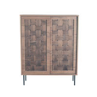 HÖG BYRÅ  i 100/125/38 cm  - valnötsfärgad/svart, Klassisk, metall/trä (100/125/38cm) - Niels Andersson