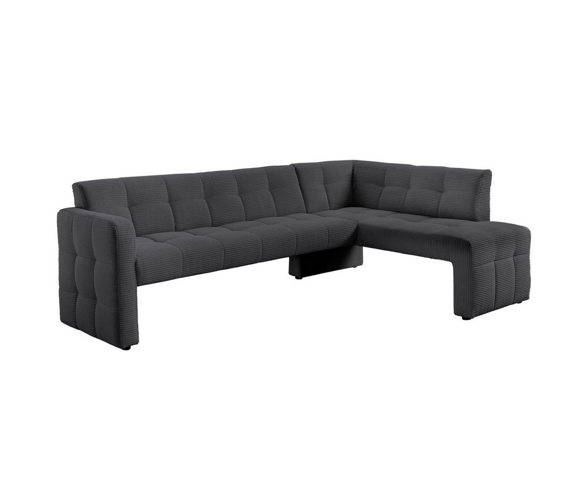 UGAONA KLUPA  antracit   - crna/antracit, Moderno, drvo/tekstil (245/157cm) - Livetastic