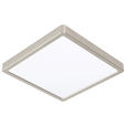 LED-DECKENLEUCHTE 28,5/28,5/2,8 cm   - Weiß/Nickelfarben, Basics, Kunststoff/Metall (28,5/28,5/2,8cm) - Novel