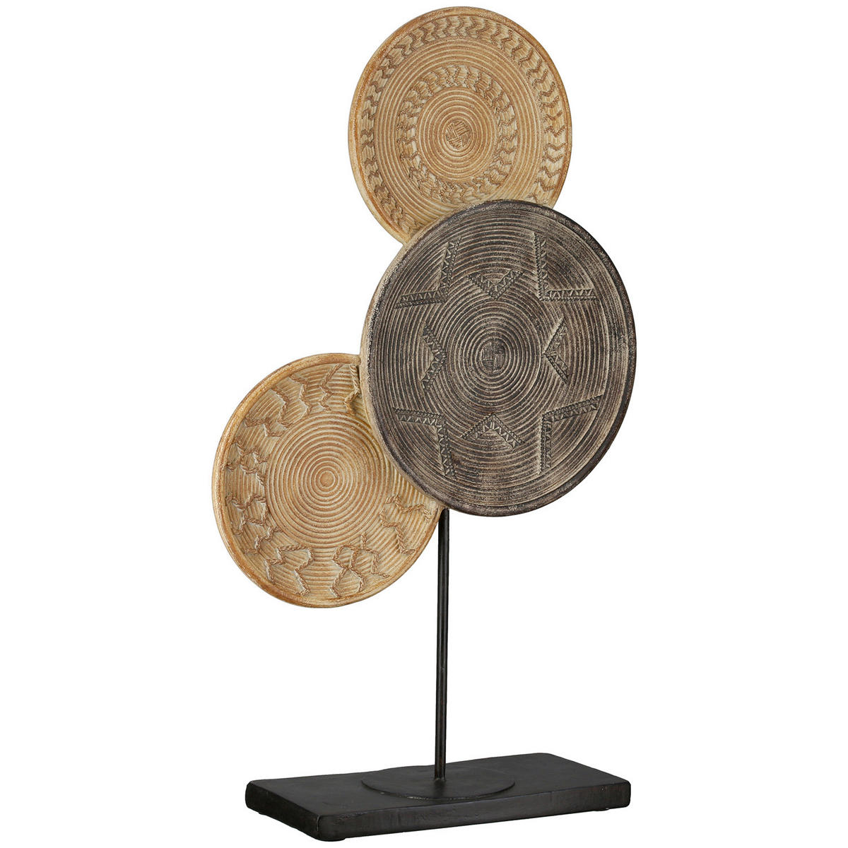 SKULPTUR - Hellbraun, LIFESTYLE, Kunststoff/Metall (27/44/10cm)