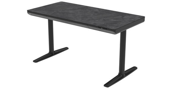 SCHREIBTISCH 140/70/73-118 cm  in Schwarz  - Schwarz, Design, Holzwerkstoff/Kunststoff (140/70/73-118cm) - Novel