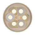 LED-DECKENLEUCHTE Ilok 50/5 cm  - Sandfarben/Chromfarben, Design, Kunststoff/Metall (50/5cm) - Novel