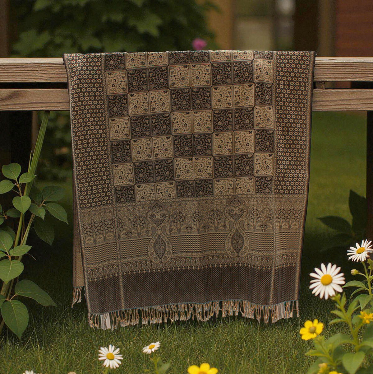 DEKORANYAG fm - többszínű/zöld, Basics, textil (105/215cm)