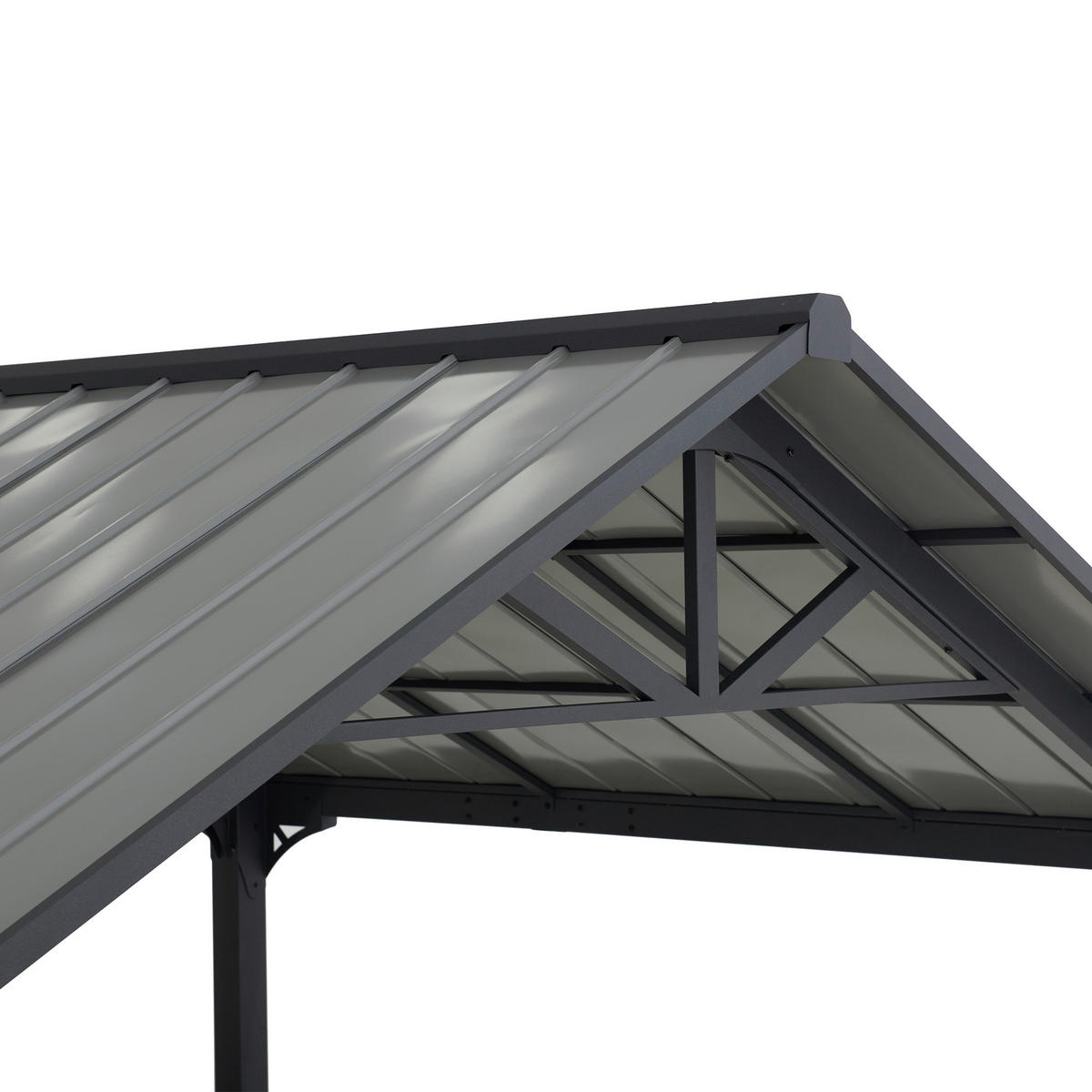 CARPORT - Dunkelgrau, Basics, Metall (610/301/367,4cm)
