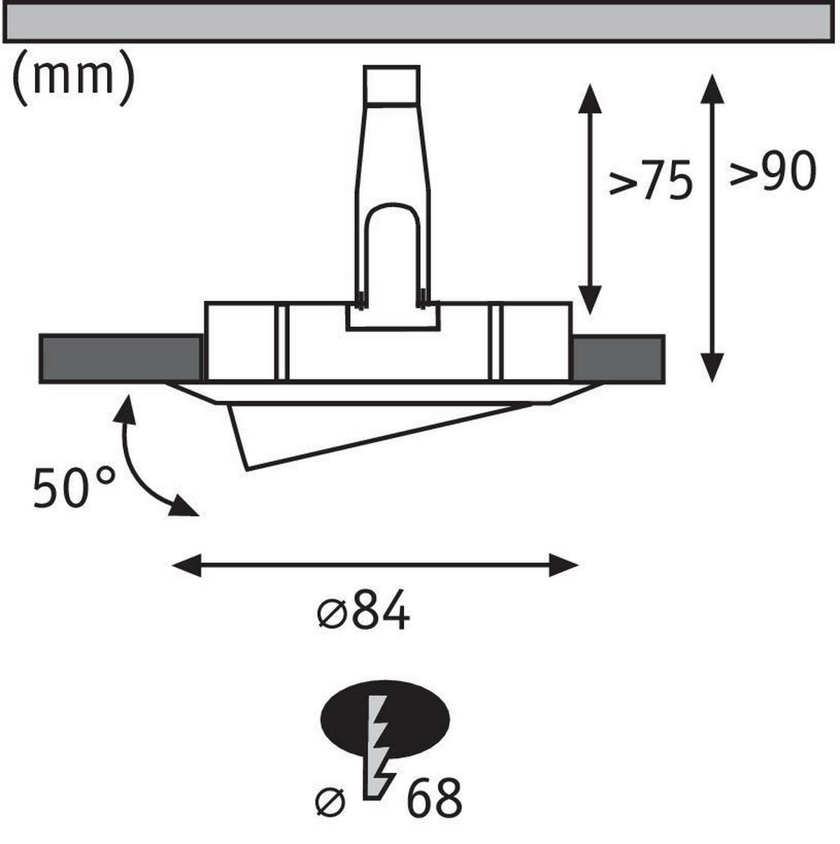 EINBAUSPOT 8,4 cm  - Basics (8,4cm) - Paulmann