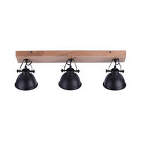 DECKENLEUCHTE SAMIA 74/15/22,5 cm   - Schwarz, Trend, Holz/Metall (74/15/22,5cm)