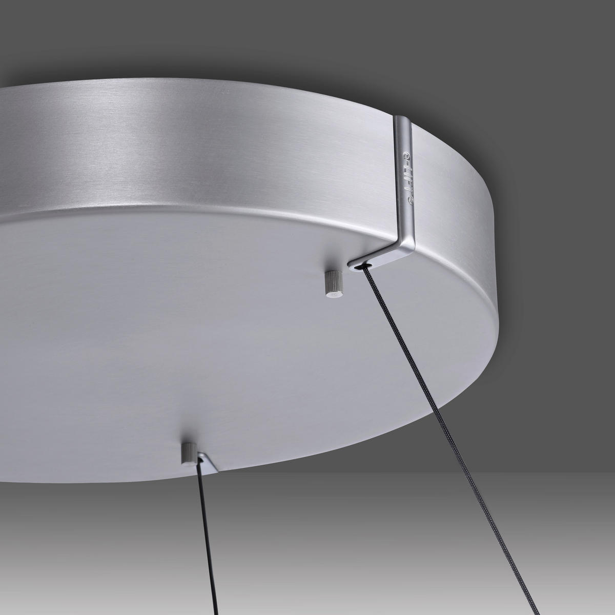 LED-PENDELLEUCHTE Pure E-Loop 50/50/350 cm   - Grau, Design, Metall (50/50/350cm) - Neuhaus PURE