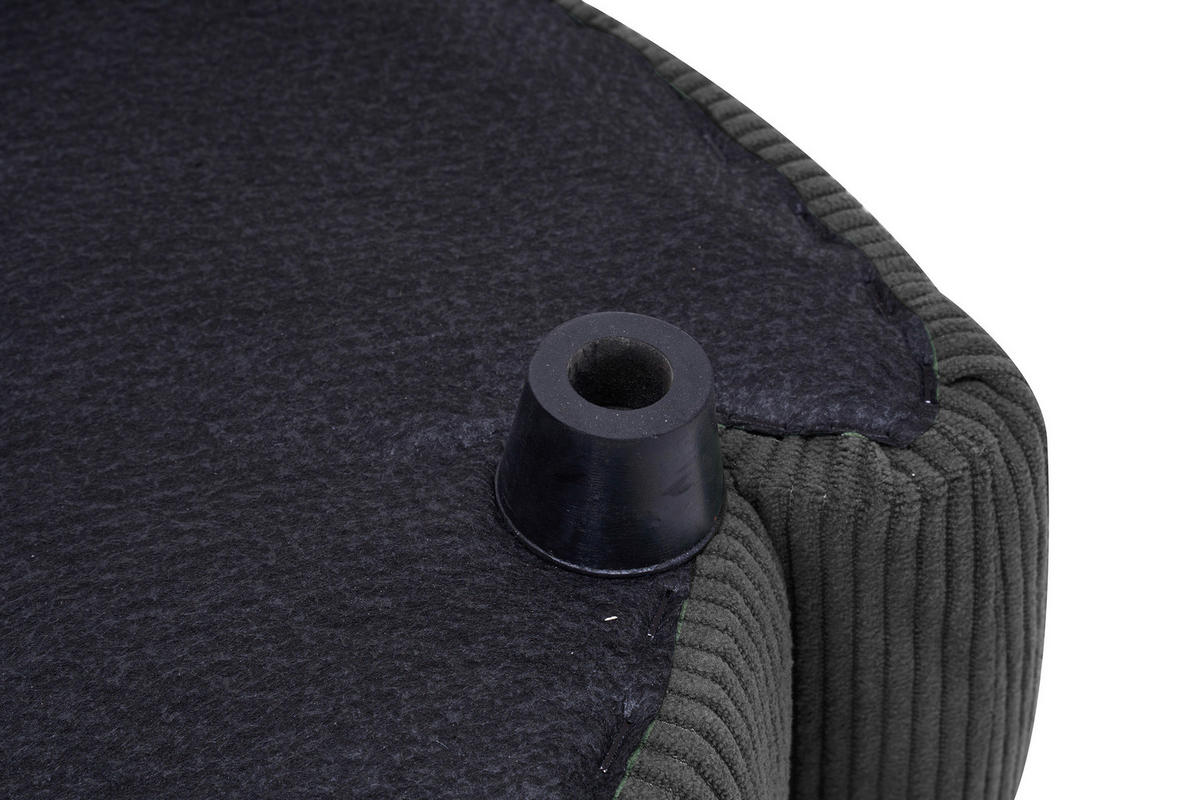 HOCKER in Textil Grau  - Schwarz/Grau, Design, Kunststoff/Textil (57/47/42cm) - P & B