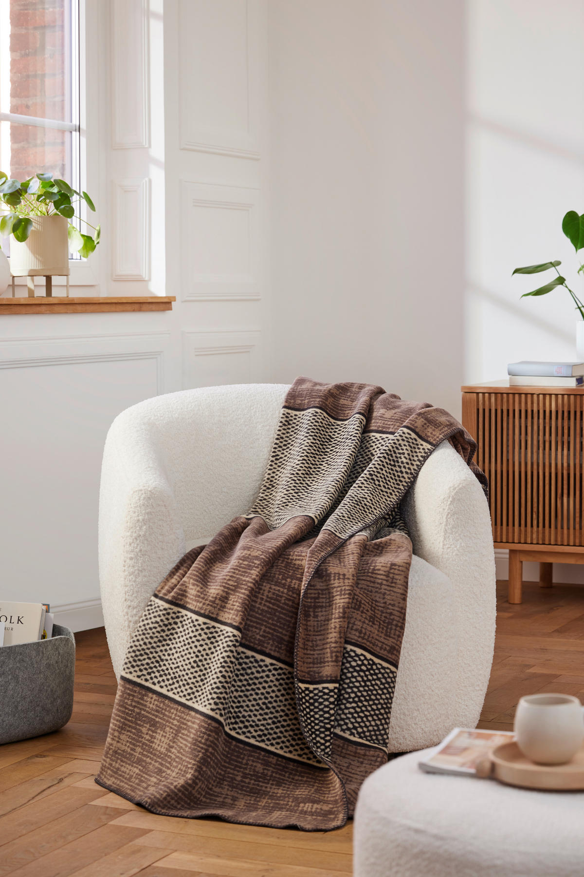 DECKE 150/200 cm  - Braun, Basics, Textil (150/200cm) - Ibena