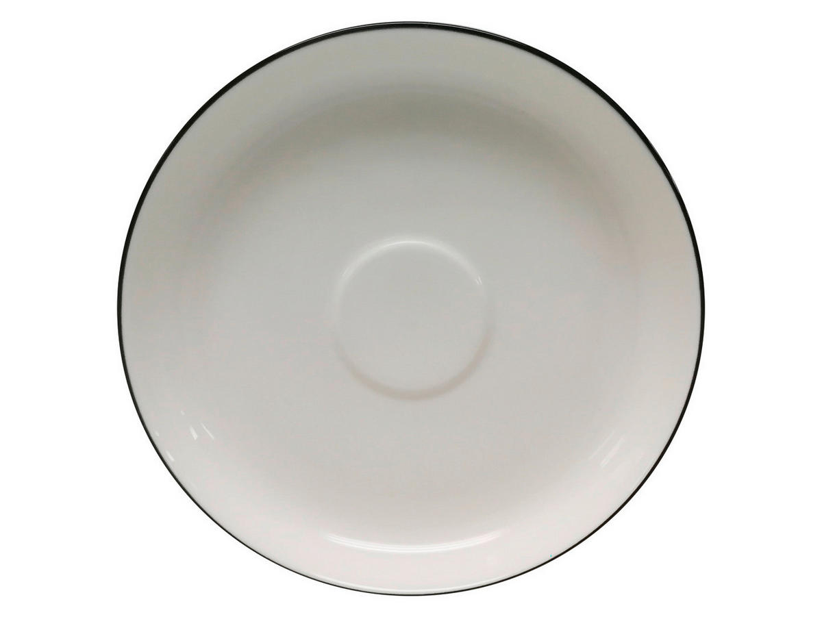 UNTERTASSE - Schwarz/Weiß, Design, Keramik (13,7cm) - Novel