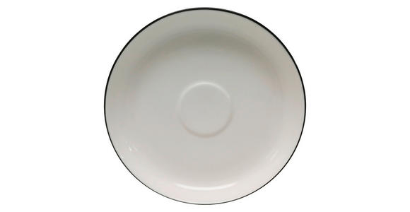 UNTERTASSE - Schwarz/Weiß, Design, Keramik (13,7cm) - Novel