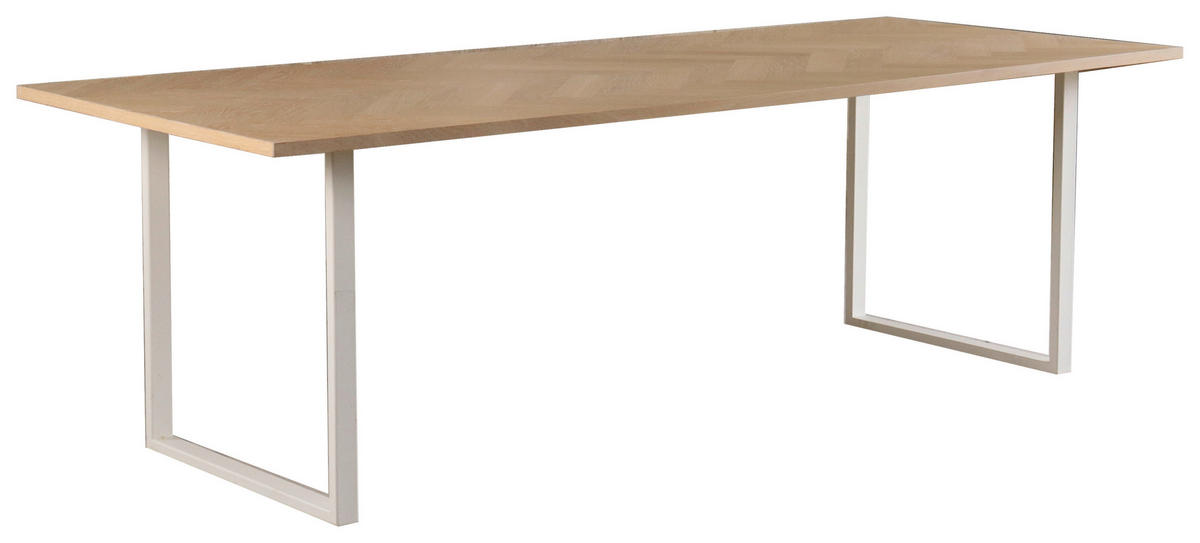 MATBORD i trä 190/95/74 cm   - ek Bianco, Modern, metall/trä (190/95/74cm) - Niels Andersson