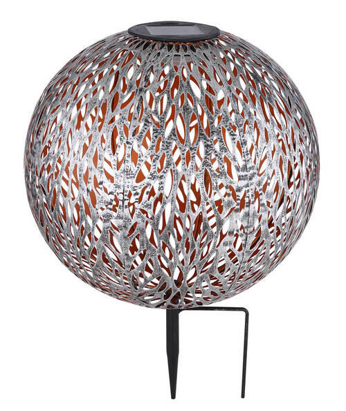 SOLARLEUCHTE - Silberfarben/Goldfarben, Konventionell, Metall (27/38cm) - Globo