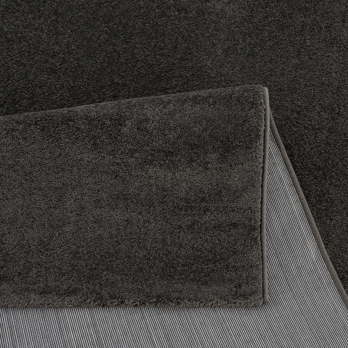 WEBTEPPICH 160/230 cm Uni Dunkelgrau  - Dunkelgrau, LIFESTYLE, Kunststoff/Textil (160/230cm) - Novel