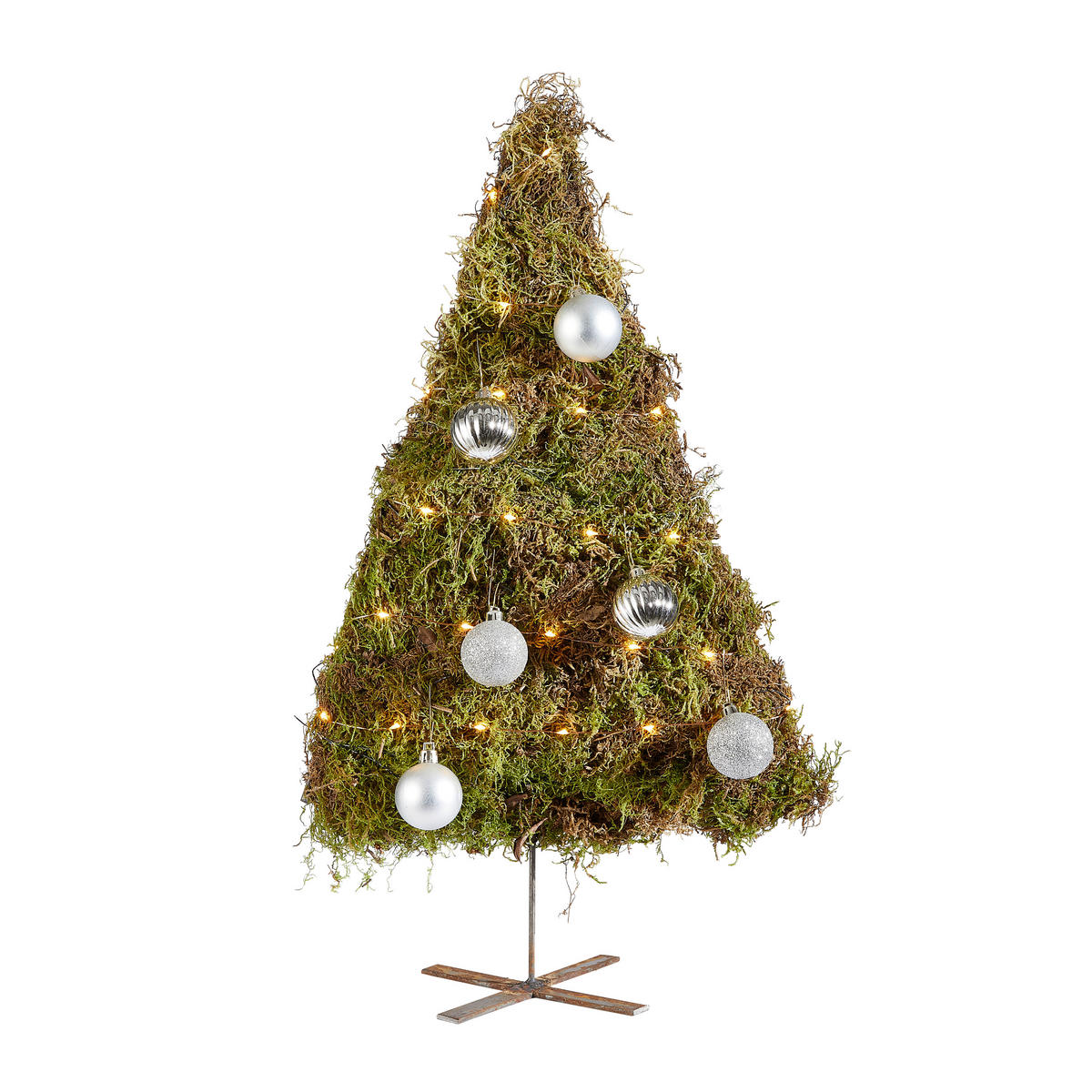 DEKOWEIHNACHTSBAUM  - Grün, Basics, Naturmaterialien/Metall (50cm) - X-Mas