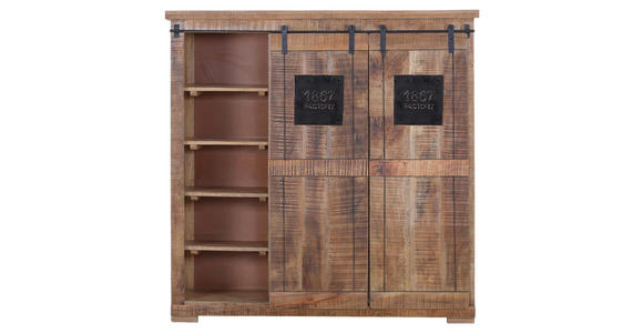 HIGHBOARD  in 145/145/45 cm  - Schwarz/Naturfarben, KONVENTIONELL, Holz/Holzwerkstoff (145/145/45cm) - Landscape